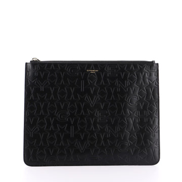 Givenchy Zipped Pouch Embossed Leather Large