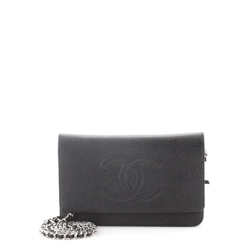 Chanel Timeless Wallet on Chain Caviar