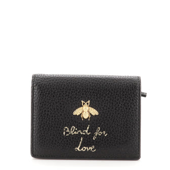 Gucci Animalier Flap Card Case Leather