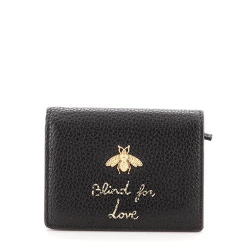 Gucci Animalier Flap Card Case Leather