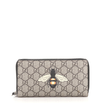 Gucci Zip Around Wallet Printed GG Coated Canvas