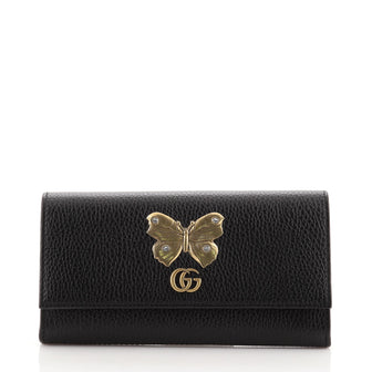 Gucci GG Marmont Continental Wallet Embellished Leather