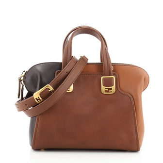 Fendi Chameleon Convertible Satchel Leather Mini