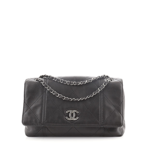 Chanel Maxi Black Quilted Lambskin Classic Double Flap Bag 100% Auth