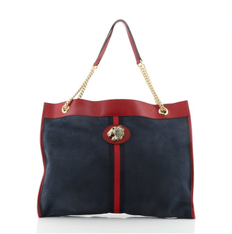 Gucci Rajah Chain Tote Suede Large