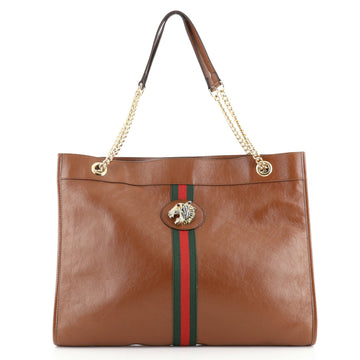 Gucci Rajah Chain Tote Leather Large