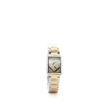 Fendi Run Away Rectangle Quartz Watch Watch Stainless Steel and Plated Metal 22
