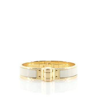Hermes Hinged Bracelet Metal with Enamel Thin