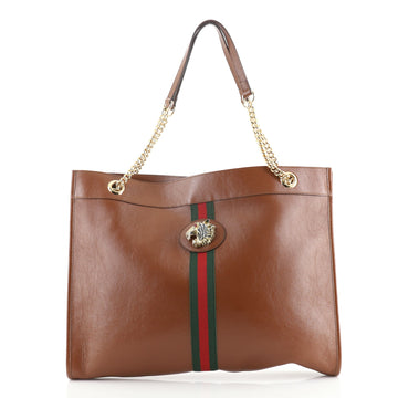 Gucci Rajah Chain Tote Leather Large