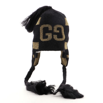 Gucci GG Tassel Beanie Knit Wool