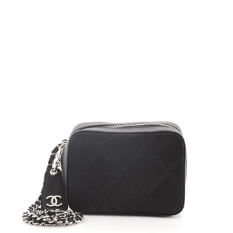 Chanel Vintage Chain Wristlet Clutch Quilted Satin Mini