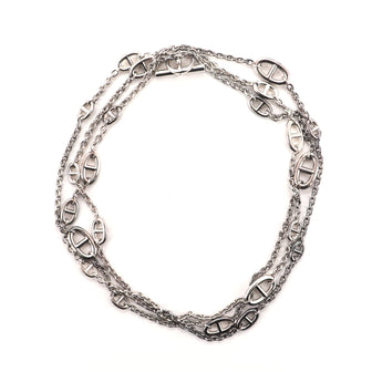 Hermes Farandole Long Necklace Sterling Silver 160