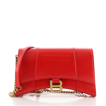 Balenciaga Hourglass Chain Crossbody Bag Leather