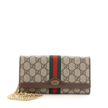 Gucci Ophidia Chain Wallet GG Coated Canvas