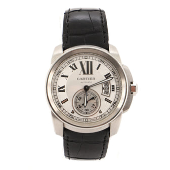 Calibre de Cartier Automatic Watch Stainless Steel and Alligator 42