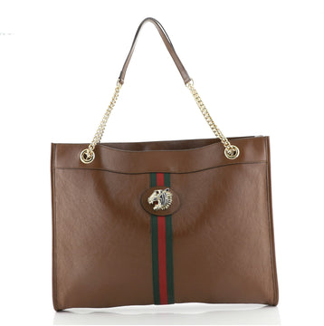 Gucci Rajah Chain Tote Leather Large