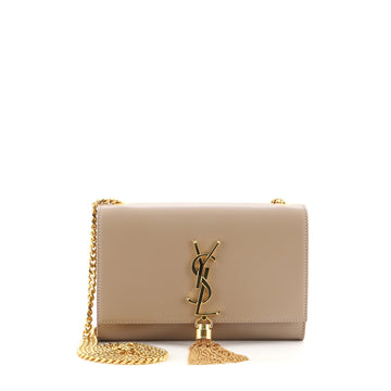 Saint Laurent Classic Monogram Tassel Crossbody Bag Leather Small