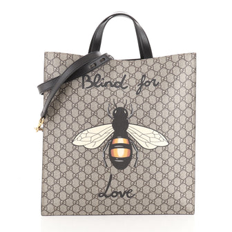 Gucci Convertible Soft Open Tote Printed GG Coated Canvas Tall
