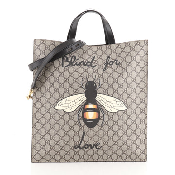 Gucci Convertible Soft Open Tote Printed GG Coated Canvas Tall