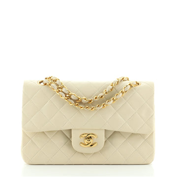 Chanel Vintage Classic Double Flap Bag Quilted Lambskin Small