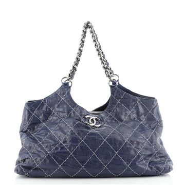 Chanel Chain CC Cabas Stitched Glazed Calfskin Large