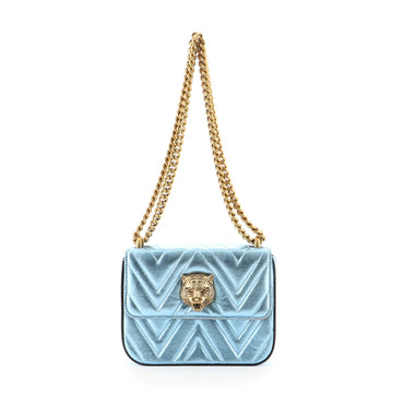 Gucci Animalier Broadway Chain Shoulder Bag Chevron Leather