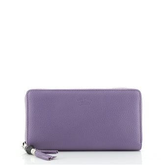 Gucci Bamboo Zip Wallet Leather Long