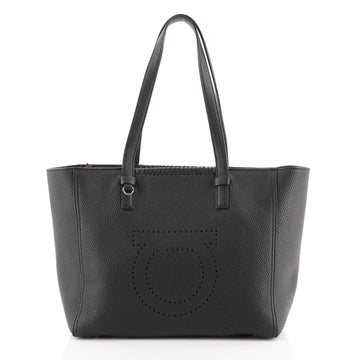 Salvatore Ferragamo Marta Tote Perforated Leather Medium