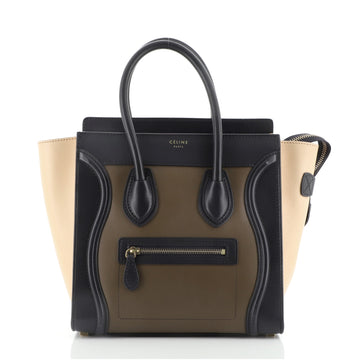 Celine Tricolor Luggage Bag Leather Micro