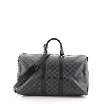 Louis Vuitton Keepall Bandouliere Bag Damier Graphite 45