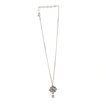 Chanel CC Cluster Necklace Crystal Embellished Meta