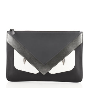 Fendi Monster Clutch Leather Medium