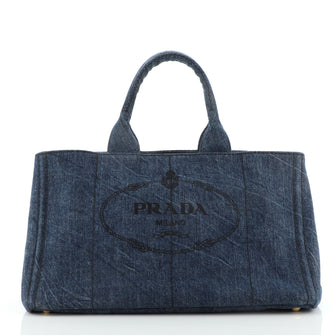 Prada Canapa Tote Denim Large