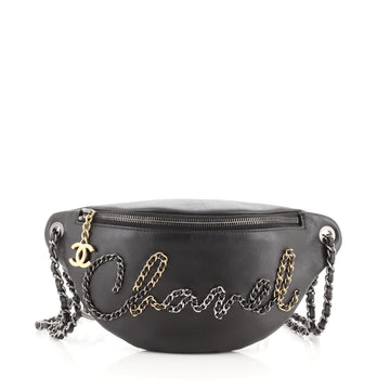 Chanel Chain Signe Waist Bag Calfskin