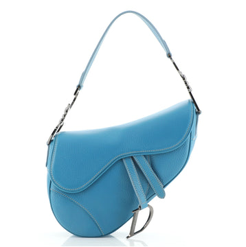 Christian Dior Saddle Handbag Leather Medium
