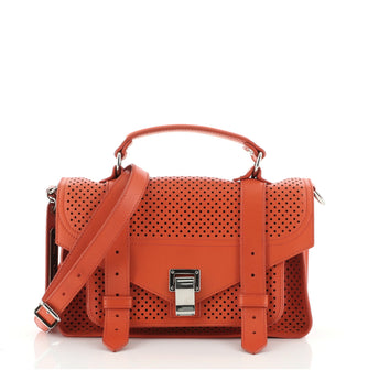 Proenza Schouler PS1 Satchel Perforated Leather Tiny