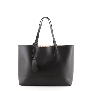 Burberry Reversible Tote Haymarket Coated Canvas and Leather Medium