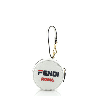 Fendi Mania Logo Help Bag Charm Leather