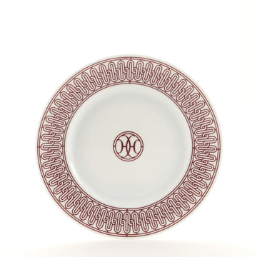 Hermes H Deco Dessert Plate Printed Porcelain