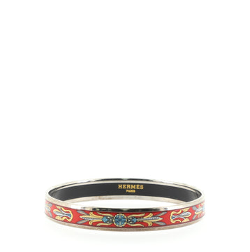 Hermes Bangle Bracelet Printed Enamel Narrow