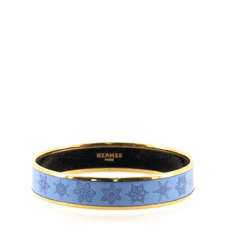 Hermes Bangle Bracelet Printed Enamel Narrow