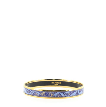 Hermes Bangle Bracelet Printed Enamel Narrow