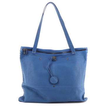 Bottega Veneta Zip Front Pocket Shopping Tote Leather with Intrecciato Detail Large