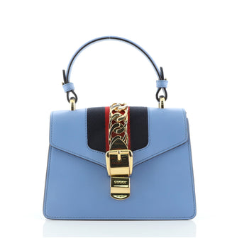 Gucci Sylvie Top Handle Bag Leather Mini