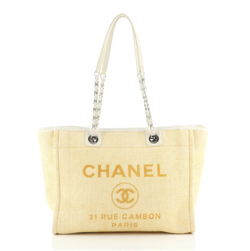 Chanel Deauville Tote Raffia Small