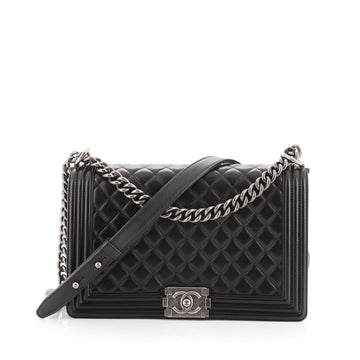 Chanel Boy Flap Bag Quilted Lambskin New Medium