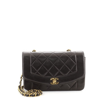 Chanel Vintage Diana Flap Bag Quilted Lambskin Small