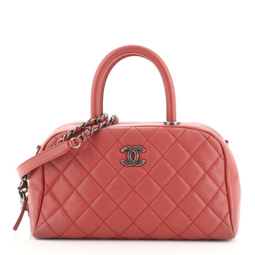 Chanel Coco Handle Bowling Bag Quilted Caviar Small
