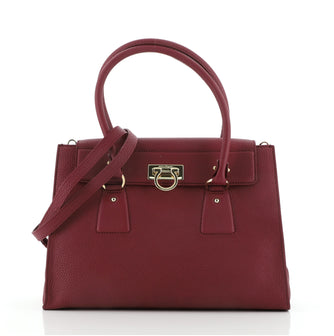Salvatore Ferragamo Lotty Satchel Leather Medium