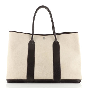 Garden Party Tote Toile and Leather 49